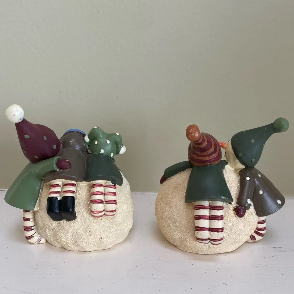 Vintage whimsical snowmen